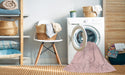 Machine Washable Transitional Light Coral Pink Rug in a Washing Machine, wshpat1738rd