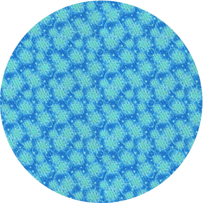 Square Machine Washable Transitional Bright Turquoise Blue Rug in a Living Room, wshpat1739lblu