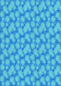 Machine Washable Transitional Bright Turquoise Blue Rug, wshpat1739lblu