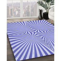 Patterned Periwinkle Purple Rug, pat1740blu