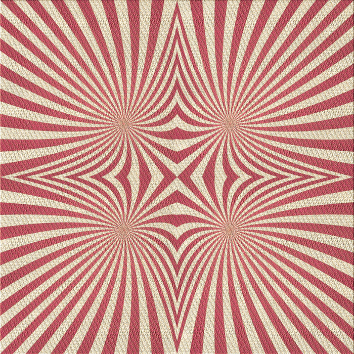 Round Patterned Crimson Red Rug, pat1740brn