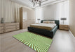 Patterned Light Green Rug in a Bedroom, pat1740grn