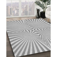 Patterned Gunmetal Gray Rug, pat1740gry