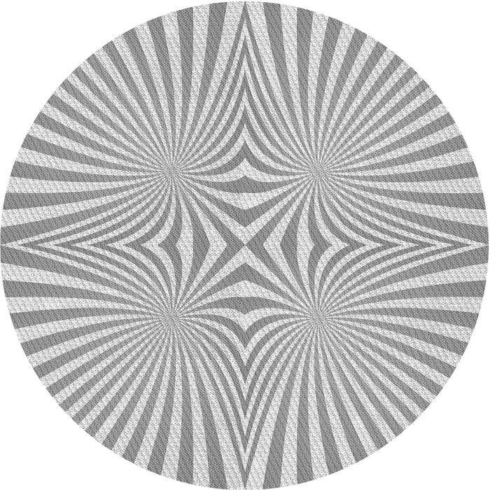 Square Patterned Gunmetal Gray Rug, pat1740gry