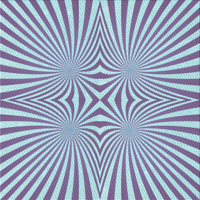 Round Patterned Blue Rug, pat1740lblu