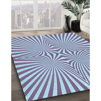 Patterned Blue Rug, pat1740lblu