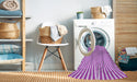 Machine Washable Transitional Fuchsia Magenta Purple Rug in a Washing Machine, wshpat1740pur