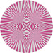 Sideview of Patterned Deep Pink Modern Rug, pat1740