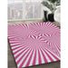 Machine Washable Transitional Deep Pink Rug in a Family Room, wshpat1740