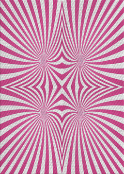 Patterned Deep Pink Modern Rug, pat1740