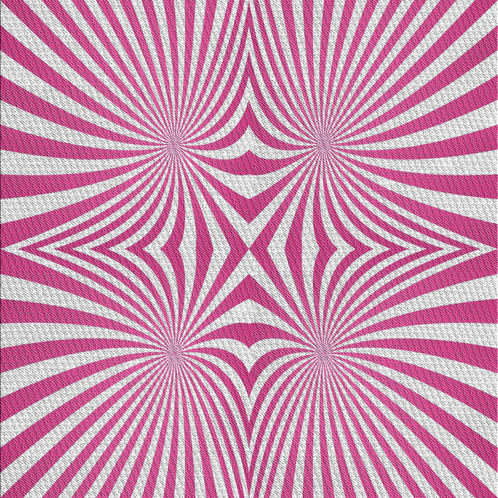 Patterned Deep Pink Modern Rug, pat1740
