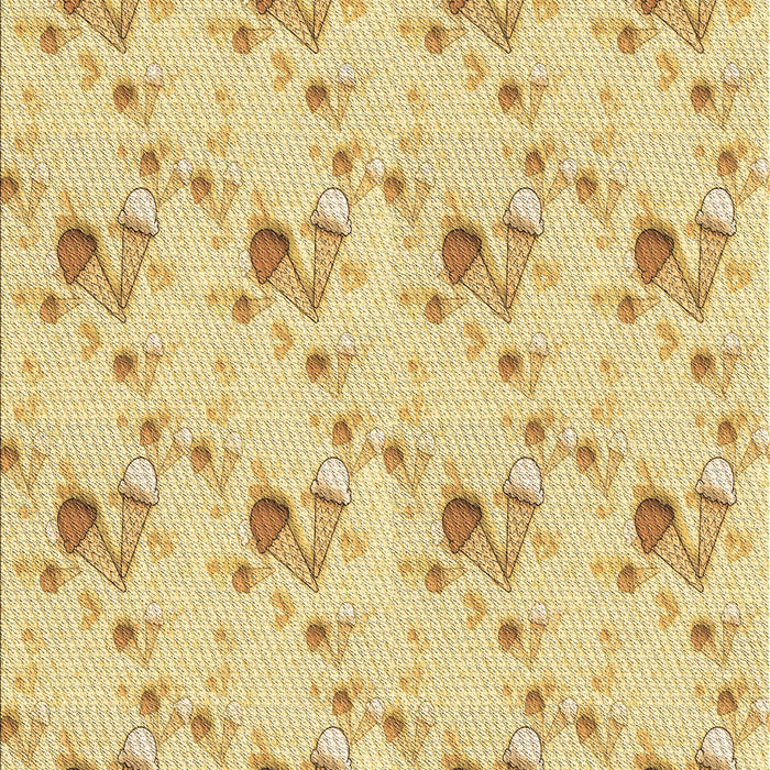 Patterned Orange Gold Rug, pat1741brn