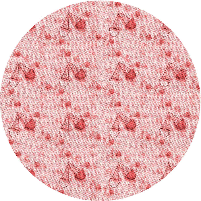 Square Patterned Pink Rug, pat1741rd