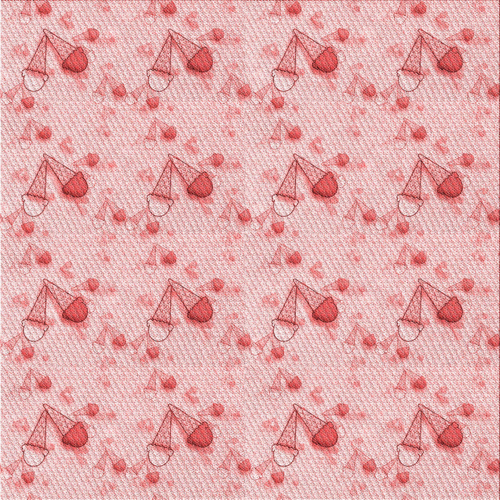 Round Machine Washable Transitional Pink Rug, wshpat1741rd