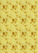 Machine Washable Transitional Yellow Rug, wshpat1741yw