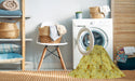 Machine Washable Transitional Yellow Rug in a Washing Machine, wshpat1741yw