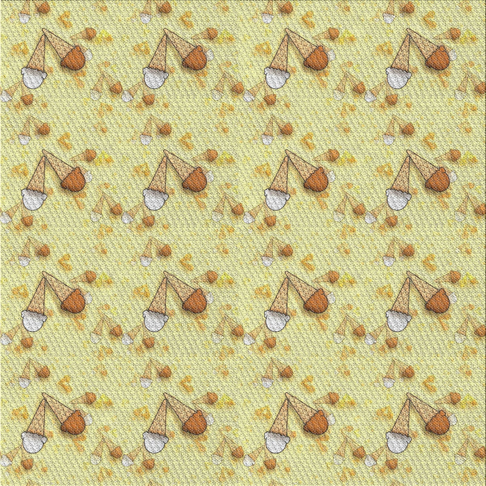 Square Patterned Caramel Brown Novelty Rug, pat1741