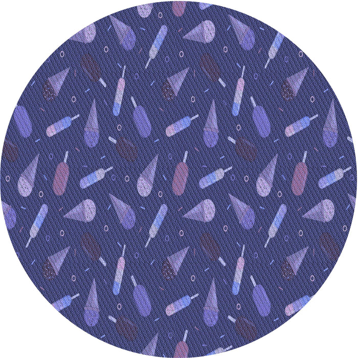 Square Patterned Blue Rug, pat1742blu