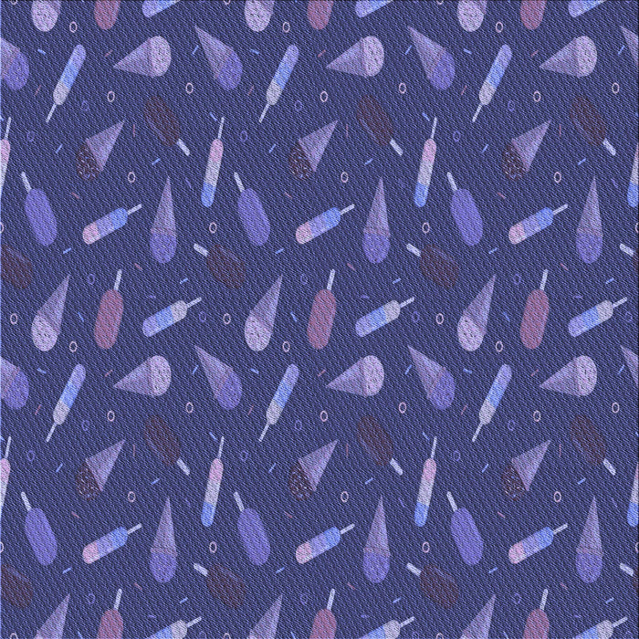 Round Patterned Blue Rug, pat1742blu