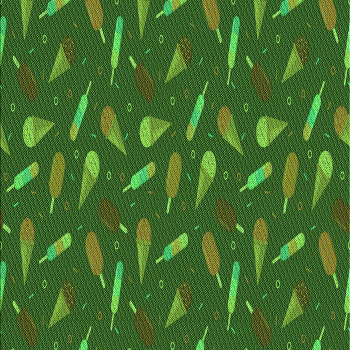 Patterned Deep Emerald Green Rug, pat1742grn