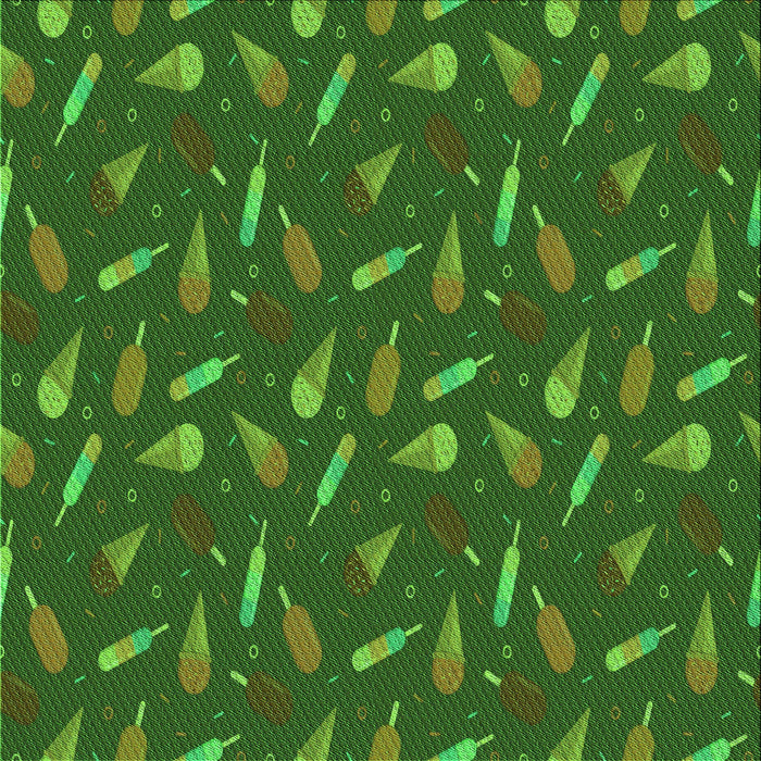 Round Patterned Deep Emerald Green Rug, pat1742grn