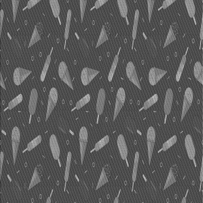 Patterned Platinum Gray Rug, pat1742gry