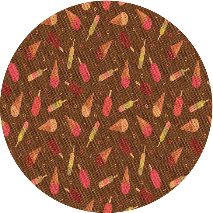 Square Machine Washable Transitional Saffron Red Rug in a Living Room, wshpat1742org