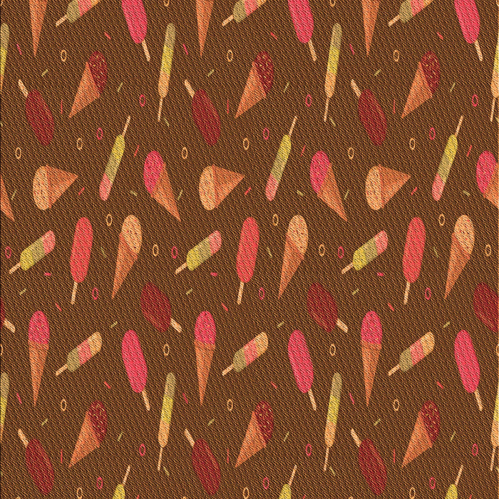 Patterned Saffron Red Rug, pat1742org