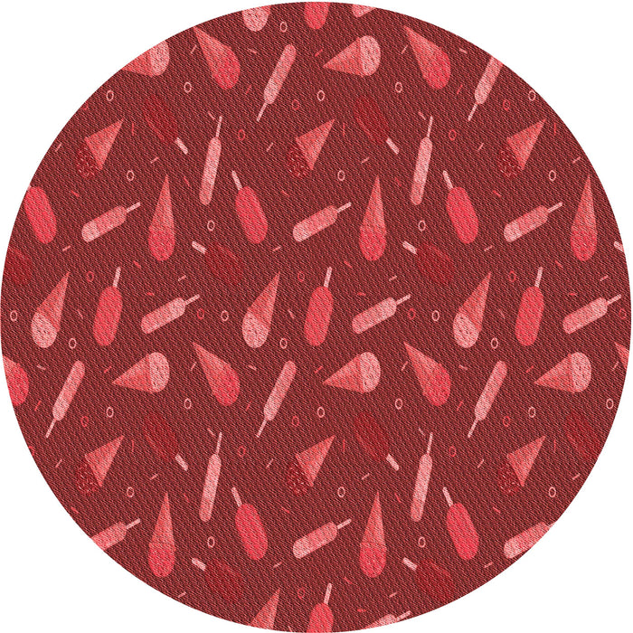 Square Patterned Red Rug, pat1742rd