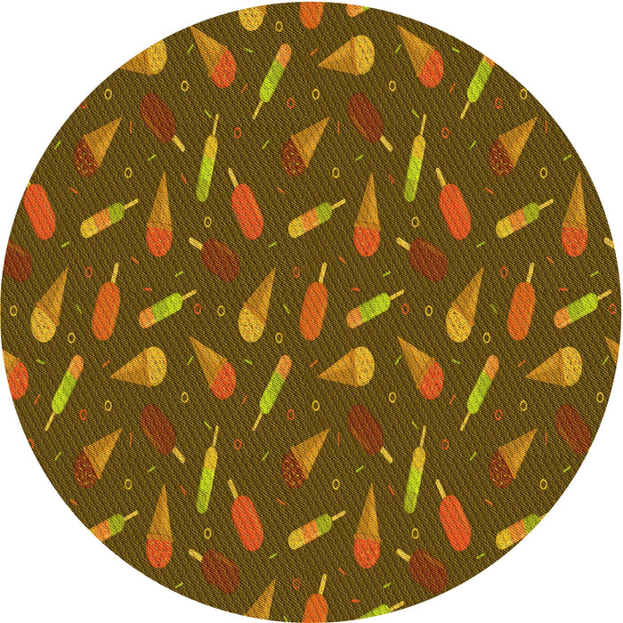 Square Patterned Red Brown Rug, pat1742yw