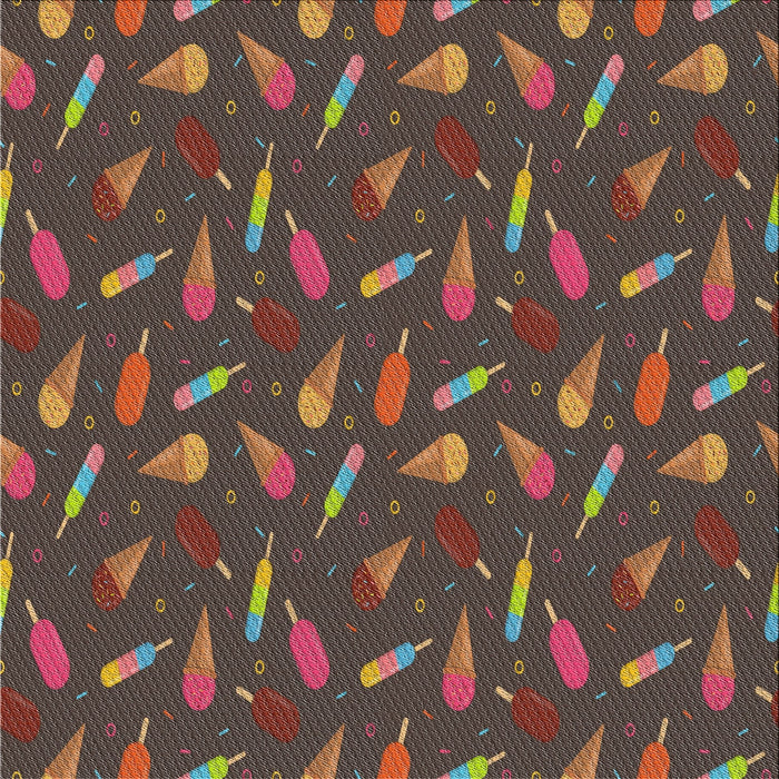 Square Patterned Dark Almond Brown Novelty Rug, pat1742