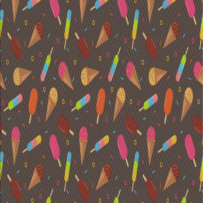 Machine Washable Transitional Dark Almond Brown Rug, wshpat1742