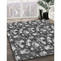 Patterned Dark Gray Rug, pat1743gry