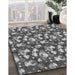 Patterned Dark Gray Rug in Family Room, pat1743gry