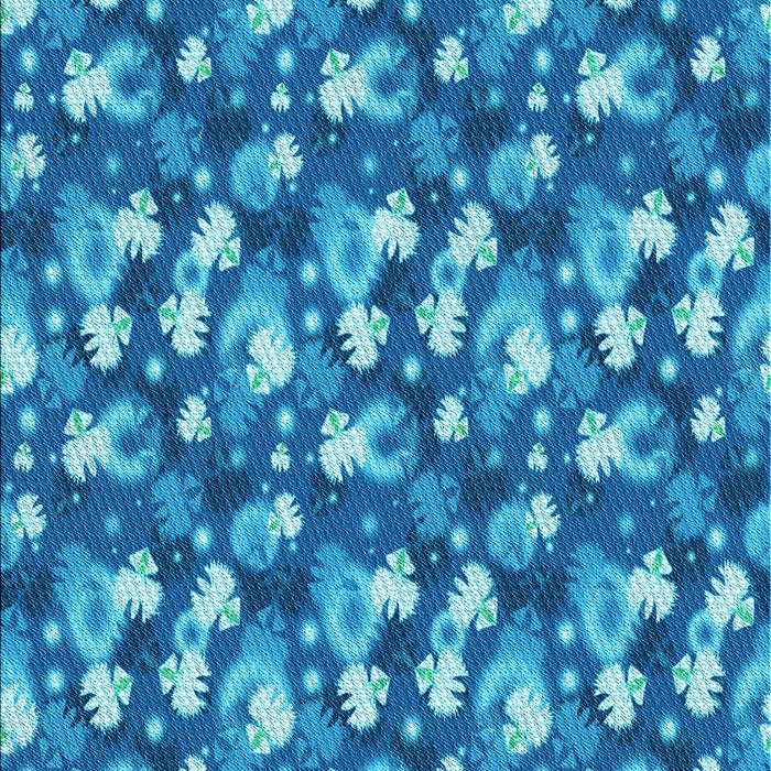 Patterned Bright Turquoise Blue Rug, pat1743lblu