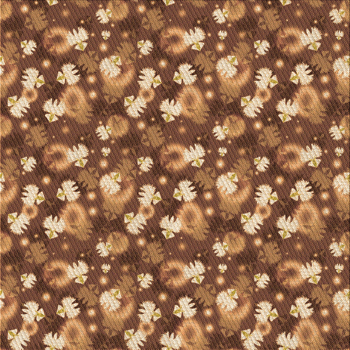 Round Patterned Orange Rug, pat1743org