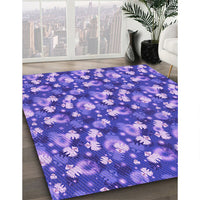 Patterned Purple Mimosa Purple Rug, pat1743pur