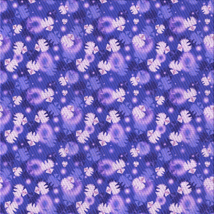 Round Patterned Purple Mimosa Purple Rug, pat1743pur