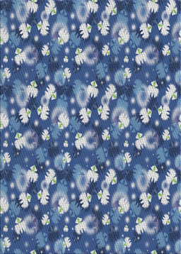 Machine Washable Transitional Blueberry Blue Rug, wshpat1743