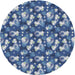 Sideview of Patterned Blue Novelty Rug, pat1743