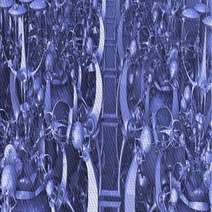 Patterned Sky Blue Rug, pat1744blu