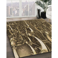 Patterned Bronze Brown Rug, pat1744brn