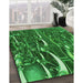 Patterned Deep Emerald Green Rug in Family Room, pat1744grn