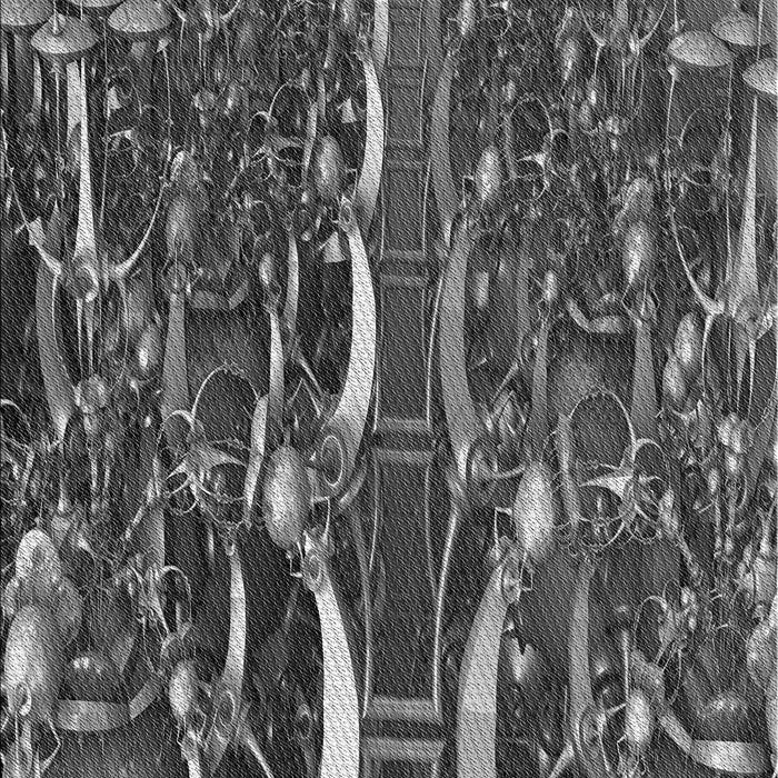 Patterned Dark Gray Black Rug, pat1744gry