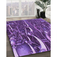 Patterned Purple Rug, pat1744pur