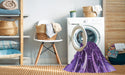 Machine Washable Transitional Purple Rug in a Washing Machine, wshpat1744pur