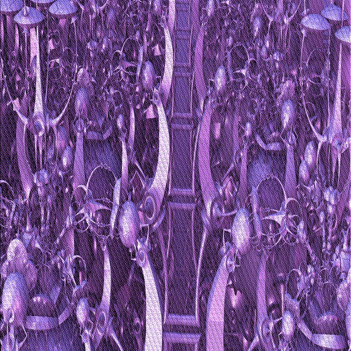 Machine Washable Transitional Purple Rug, wshpat1744pur