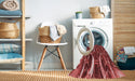 Machine Washable Transitional Red Rug in a Washing Machine, wshpat1744rd