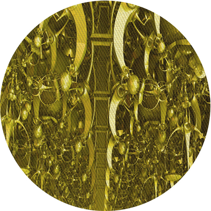 Square Patterned Brown Rug, pat1744yw