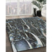 Machine Washable Transitional Gunmetal Green Rug in a Family Room, wshpat1744